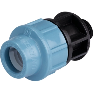 Raccord pour tuyau polyéthylène droit mâle 20mm - 26x34 (1')