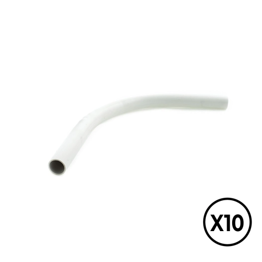 pvc rigide courbe ø 25 mm, gris, 10 unités