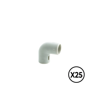 coude inspectionnable gris 90° pvc ø 16 mm, 25 unités