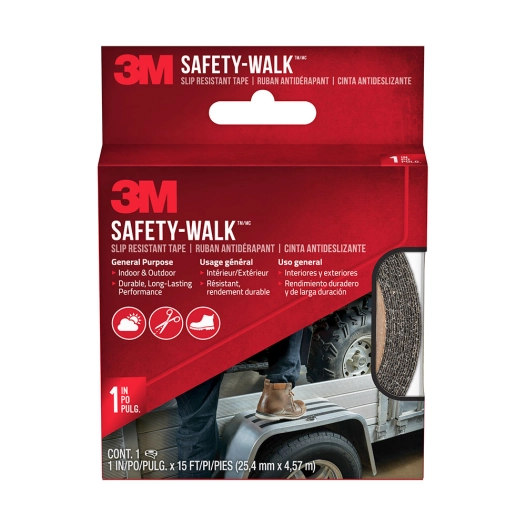 rouleau de ruban antidérapant, extérieur, noir, 25 mm x 4,5 m, usage général