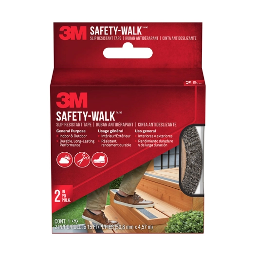 rouleau de ruban antidérapant, extérieur, noir, 50 mm x 4,5 m, usage général