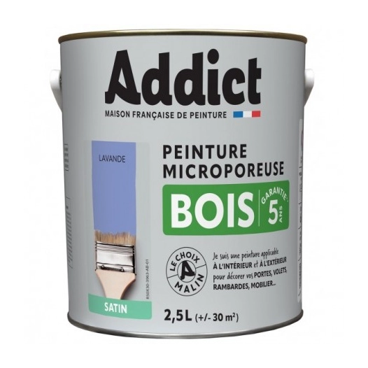 Peinture Bois 2.5 litres lavande - ADDICT