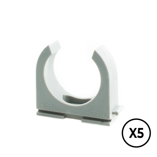 support de pression gauche ø 16 mm, gris, 5 unités