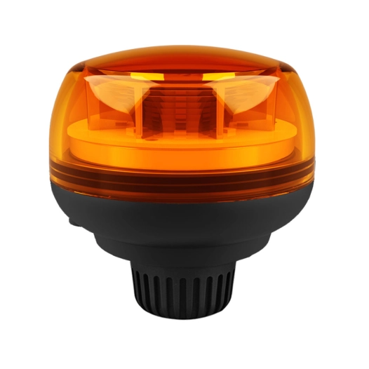 mini gyrophare led rotatif fixe, base filetée, 12 v-24 v