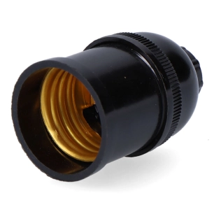 support de lampe à courant noir e27 (sous film rétractable)