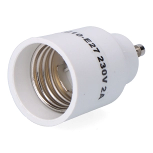 convertisseur de gu10 à e27, 2 à 230 v, blanc, ø35 x 58 mm (sous film rétractable)