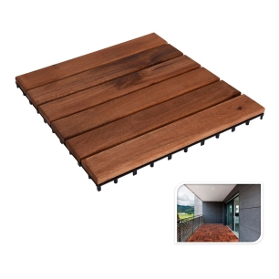 jeu de 9 dalles en acacia dimensions: 30x30cm pour terrasse