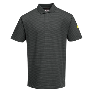 polo antistatique esd - taille s - gris zoom - portwest