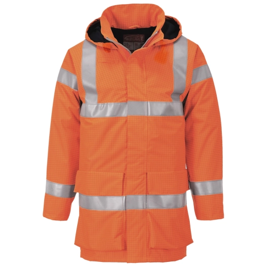 veste de pluie hi-vis multi lite bizflame - taille 4xl - orange - portwest