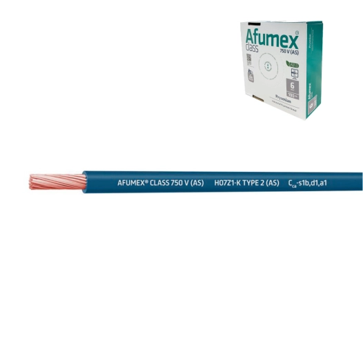 100 câble h07z1-k(as) 4,0 mm² bleu euro/m