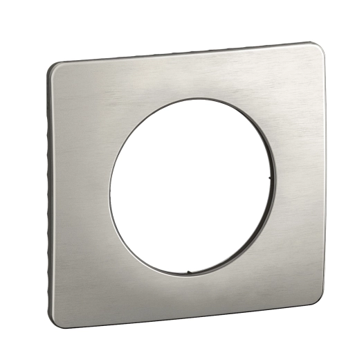 plaque 2 postes alu satine