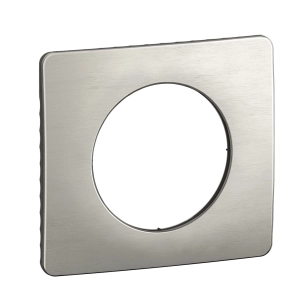 plaque 2 postes alu satine