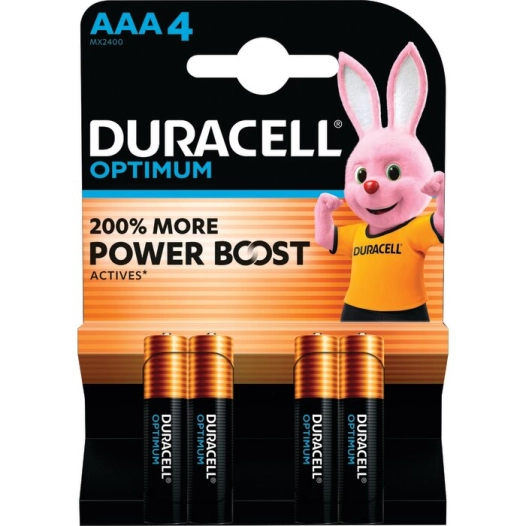 duracell optimum aaa x4