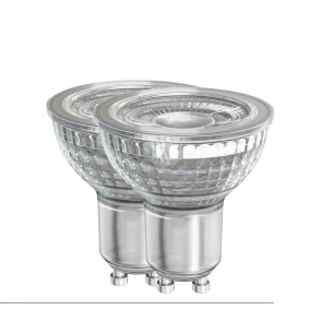 ampoule transparente spot led gu10 4w 345 lm blanc chaud lot de 2 - prolight