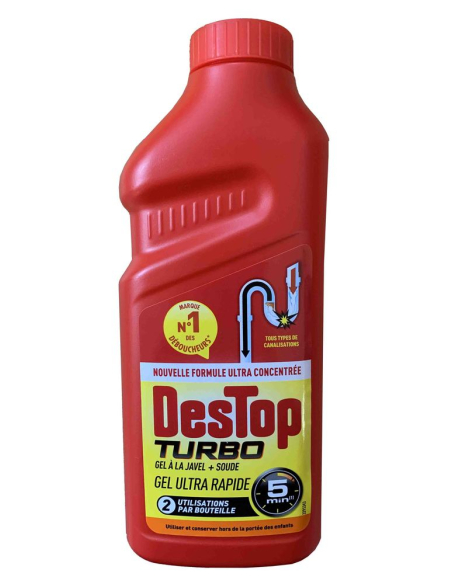 Destop Déboucheur Gel Turbo Action ultra-rapide et puissante - Destop