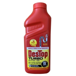 destop déboucheur gel turbo 2 doses 500 ml - destop