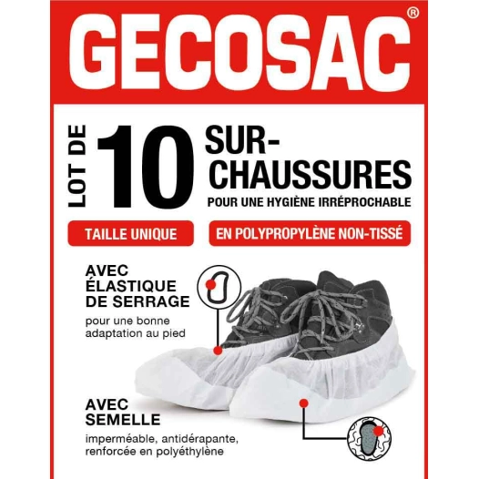 sur-chaussures lot de 10 - gecosac