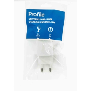 chargeur usb-a 5v 2a blanc - profile