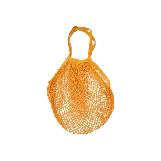 sac filet en coton jaune moutarde - sidebag