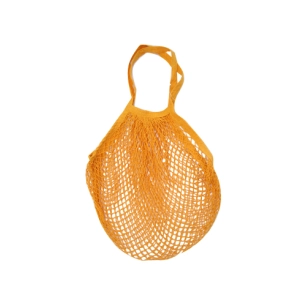 sac filet en coton jaune moutarde - sidebag