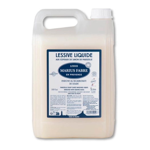 lessive liquide aux copeaux de savon de marseille 5l - marius fabre