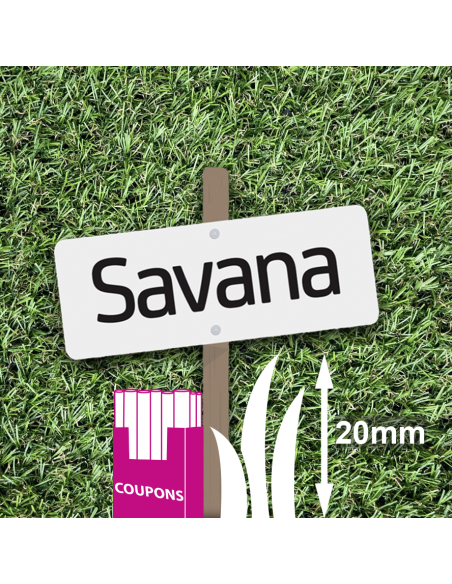 gazon synthétique 20 mm savana coupon 3 ml - smartgreen