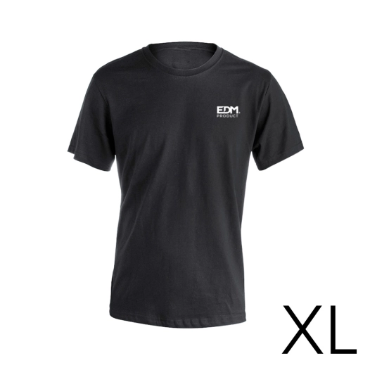 *merchandising* t-shirt noir taille-xl manches courtes brodé edm