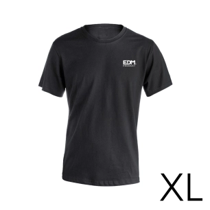 *merchandising* t-shirt noir taille-xl manches courtes brodé edm