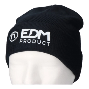 merchandising bonnet en tricot d'hiver bleu marine edm
