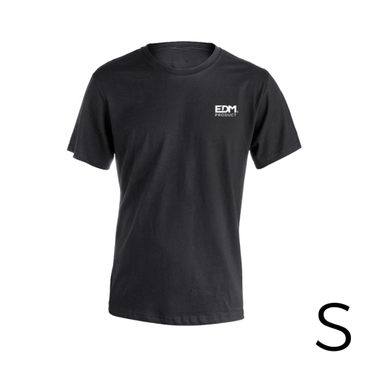 *merchandising* t-shirt noir taille-s manches courtes brodé edm