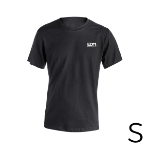 *merchandising* t-shirt noir taille-s manches courtes brodé edm