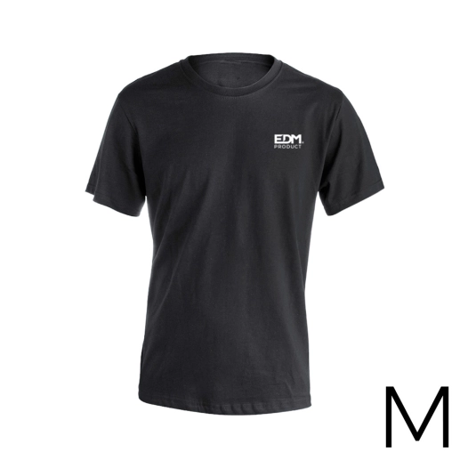 *merchandising* t-shirt noir taille-m manches courtes brodé edm