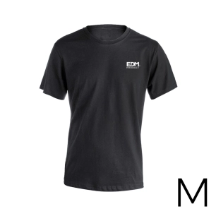 *merchandising* t-shirt noir taille-m manches courtes brodé edm