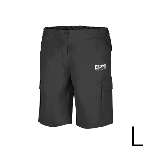 *merchandising* bermuda noir taille-l serigraphié edm