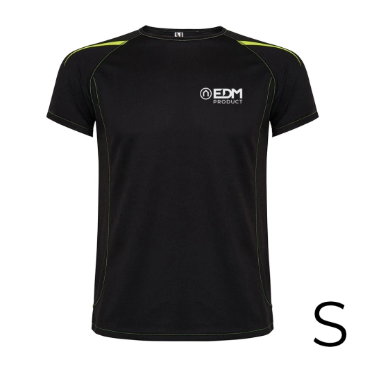 *merchandising* t-shirt de sport noir taille-s roly edm