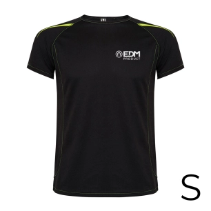 *merchandising* t-shirt de sport noir taille-s roly edm