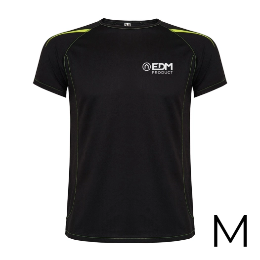 *merchandising* t-shirt de sport noir taille-m roly edm