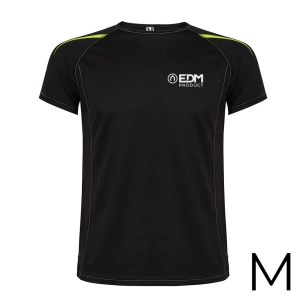 *merchandising* t-shirt de sport noir taille-m roly edm