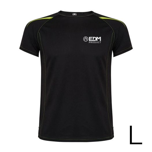 *merchandising* t-shirt de sport noir taille-l roly edm