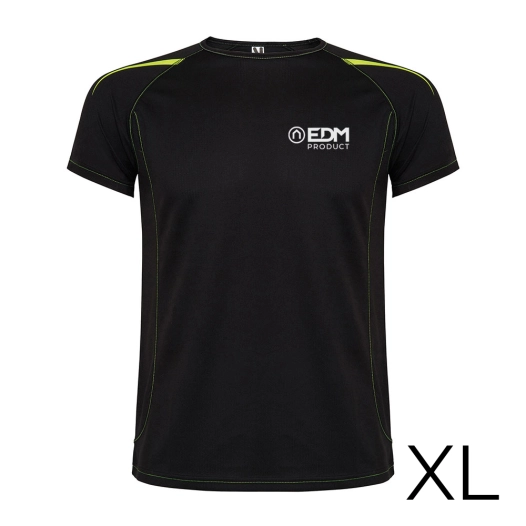 *merchandising* t-shirt de sport noir taille-xl roly edm