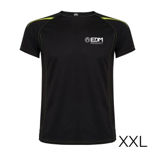 *merchandising* t-shirt de sport noir taille-xxl roly edm