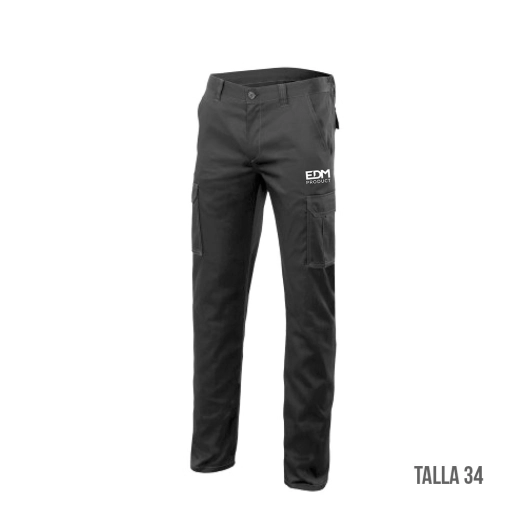 *merchandising* pantalon long noir taille-34 serigraphie edm