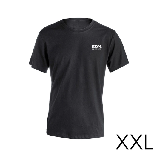*merchandising* t-shirt noir taille-xxl manches courtes brodé edm