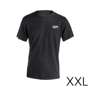 *merchandising* t-shirt noir taille-xxl manches courtes brodé edm