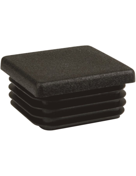 Embout Carré Ailette 20x20 Noir Protection et finition pour tubes carrés - Guitel Hervieu