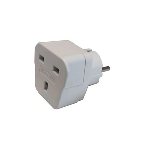 adaptateur royaume-uni vers europe 13 a 250 v blanc (sous film rétractable)
