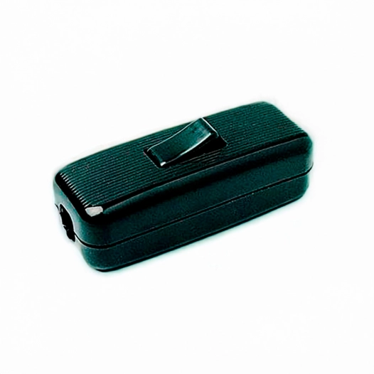 interrupteur à pédales unipolaire 2a noir (sous film rétractable)