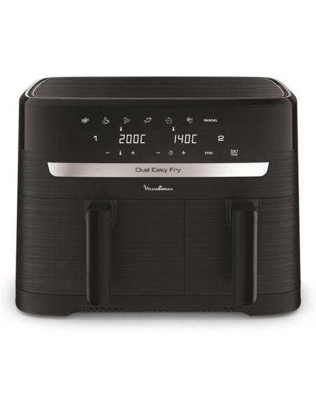 moulinex friteuse à air chaud / airfryer 8.3 l - easy fry dual - ez901n20 - moulinex