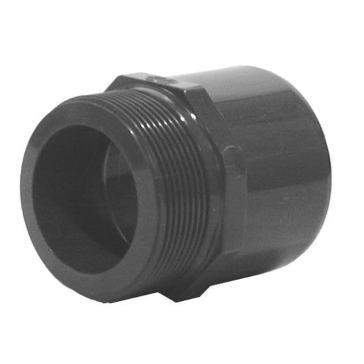 Embout PVC pression à coller 63 et 75mm filetage mâle 1'1/2 (40x49) - CODITAL