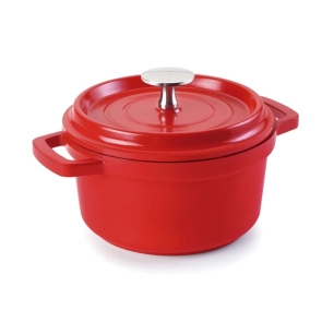 faitout rouge en alumin.fondu d.10 cms - lacor ld